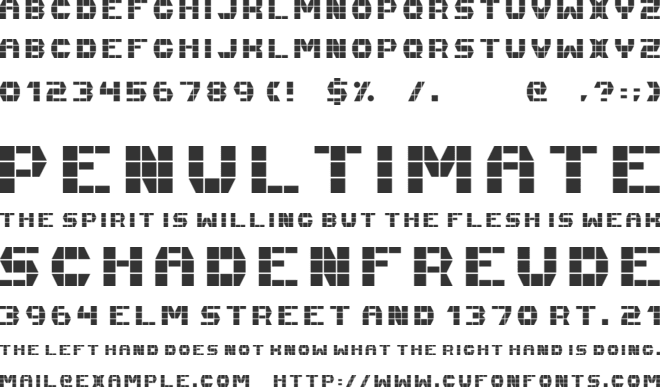 Fast Money font preview