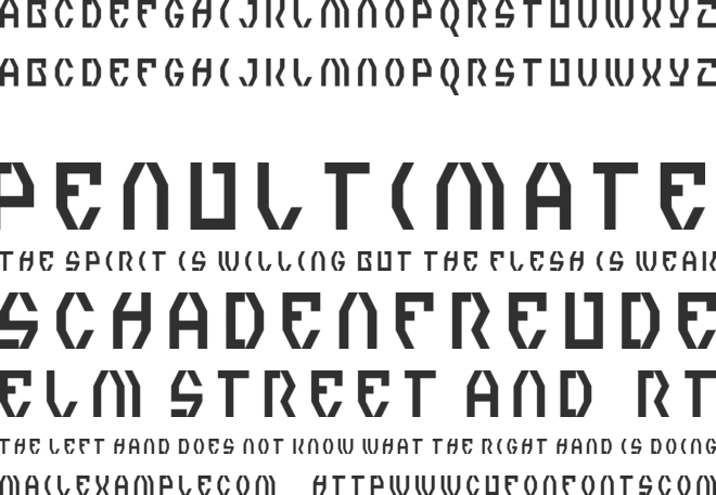 Zero Theory font preview