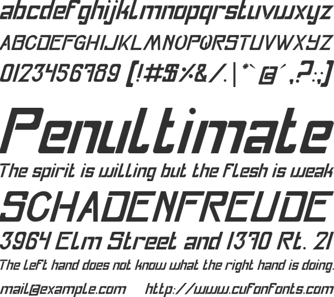 Fly font preview