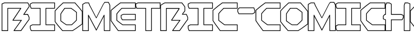 BioMetric-comichollow Regular font