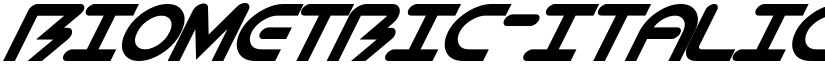 BioMetric-Italic Regular font