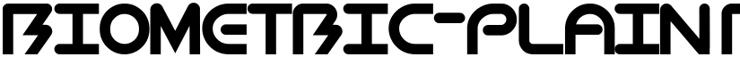 BioMetric-Plain Regular font