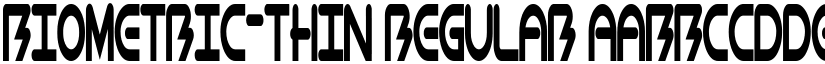 BioMetric-Thin Regular font