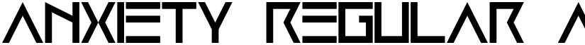 Anxiety Regular font