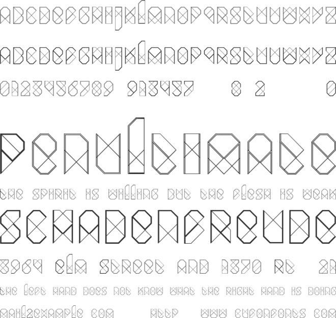Biohack font preview