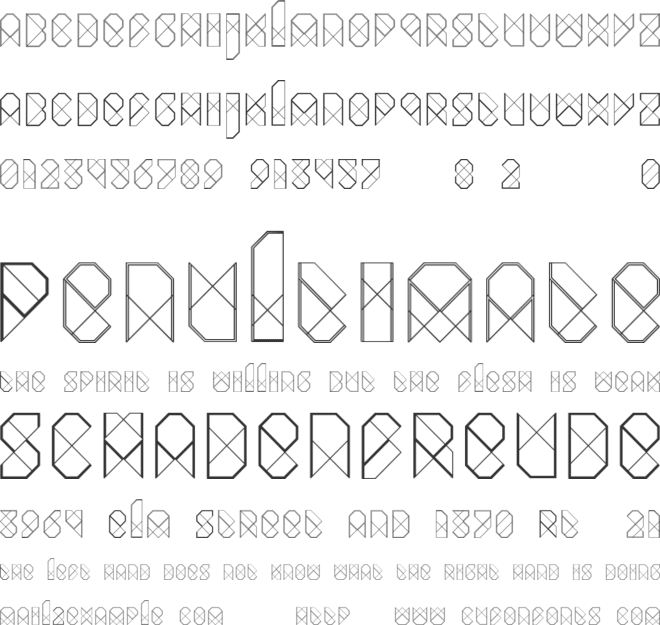 Biohack font preview