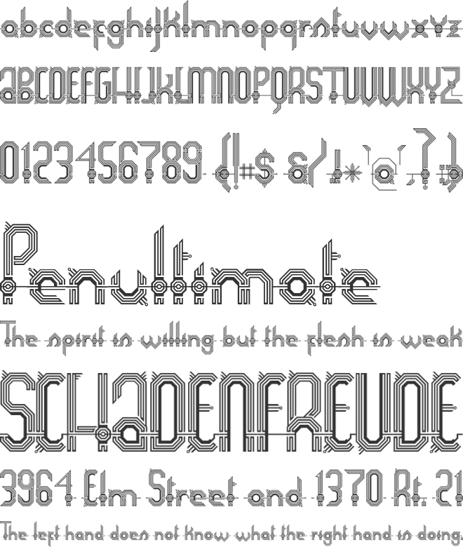 Connexion font preview