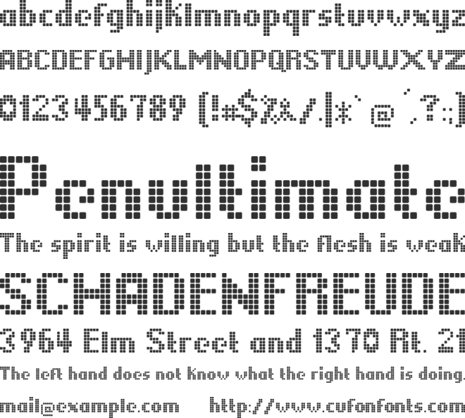 LL Pikseli font preview