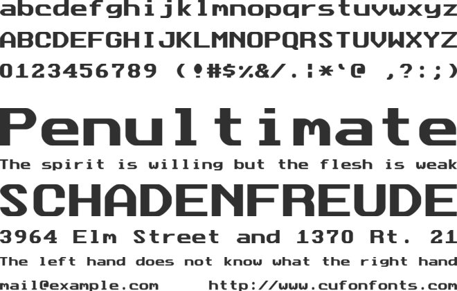 DataSunFixed font preview