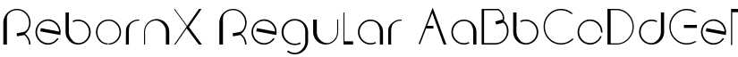 RebornX Regular font