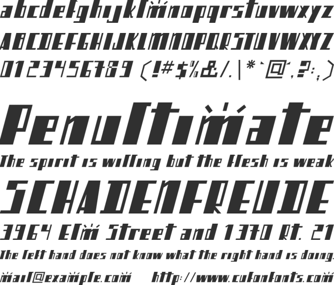 Mikamatic font preview
