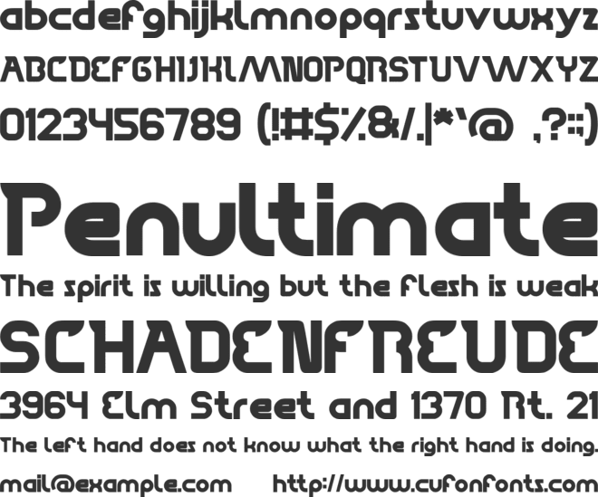 High Flagship font preview