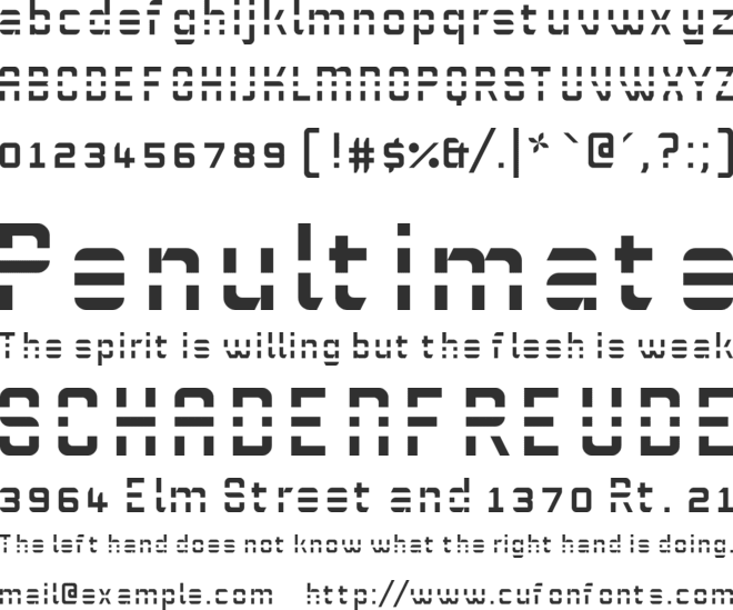 WHITE LINES font preview