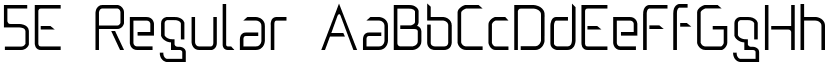 5E Regular font