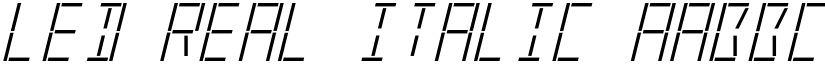 LED Real Italic font