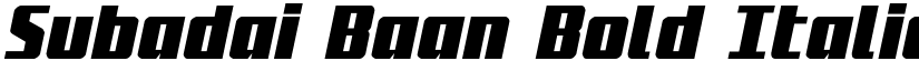 Subadai Baan Bold Italic Bold Italic font