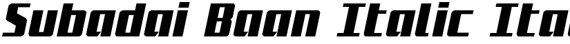 Subadai Baan Italic Italic font