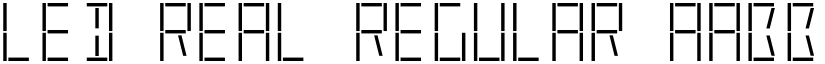 LED Real Regular font