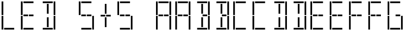 LED S&S font