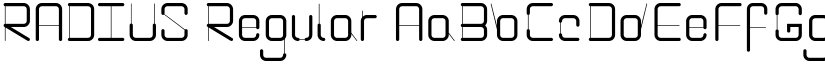 RADIUS Regular font