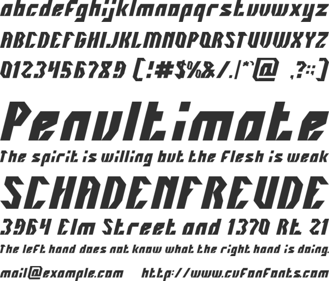 INOVATION font preview