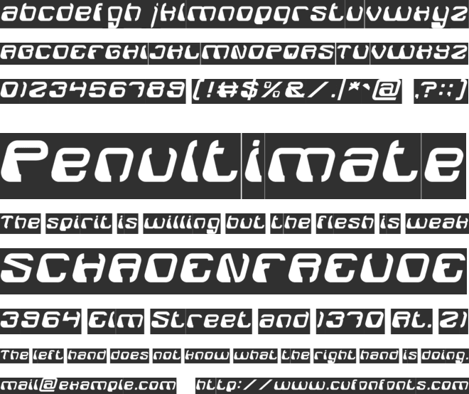 Electro Magnet font preview