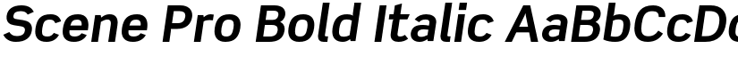 Scene Pro Bold Italic font