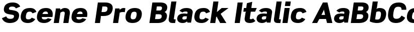 Scene Pro Black Italic font