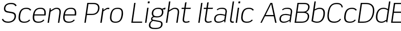 Scene Pro Light Italic font