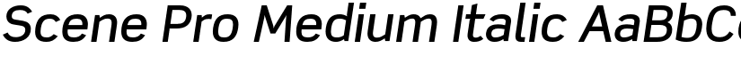 Scene Pro Medium Italic font