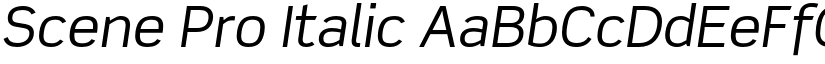 Scene Pro Italic font