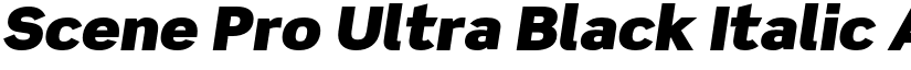 Scene Pro Ultra Black Italic font