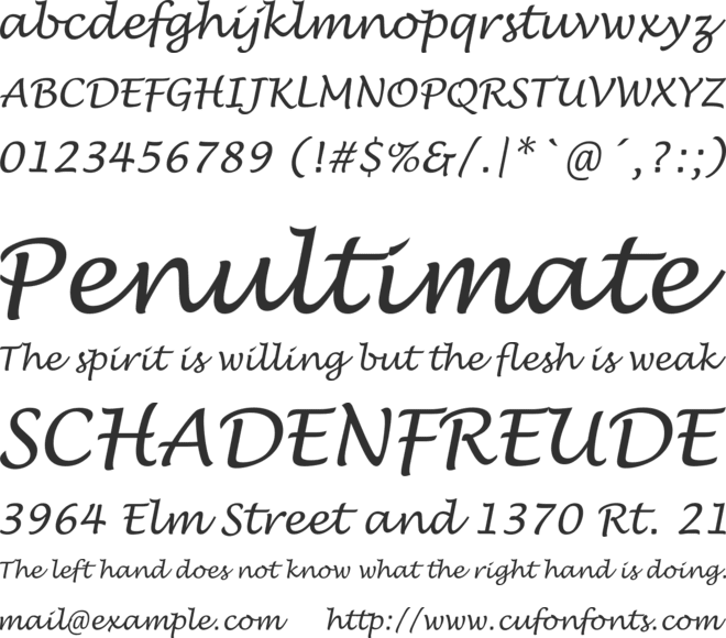 Lucida Handwriting Std font preview