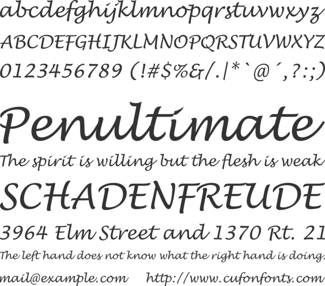 Lucida Handwriting Std font preview