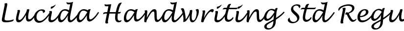 Lucida Handwriting Std Regular font