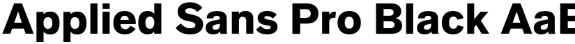 Applied Sans Pro Black font