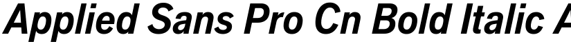 Applied Sans Pro Cn Bold Italic font
