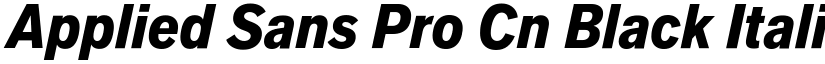Applied Sans Pro Cn Black Italic font
