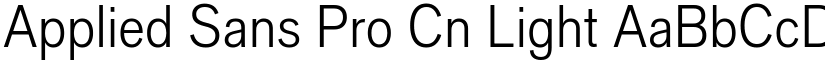 Applied Sans Pro Cn Light font