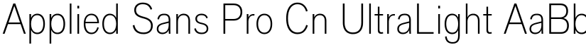 Applied Sans Pro Cn UltraLight font