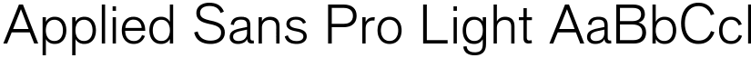 Applied Sans Pro Light font
