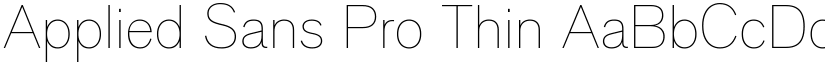 Applied Sans Pro Thin font