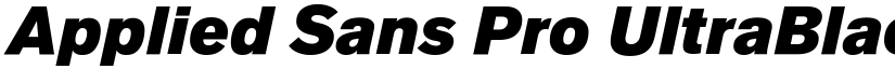 Applied Sans Pro UltraBlack Italic font