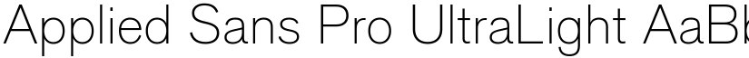 Applied Sans Pro UltraLight font