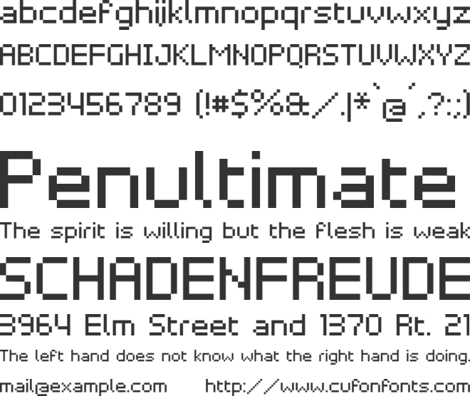 Pixelar font preview