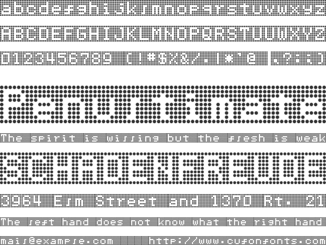 HNrumine font preview
