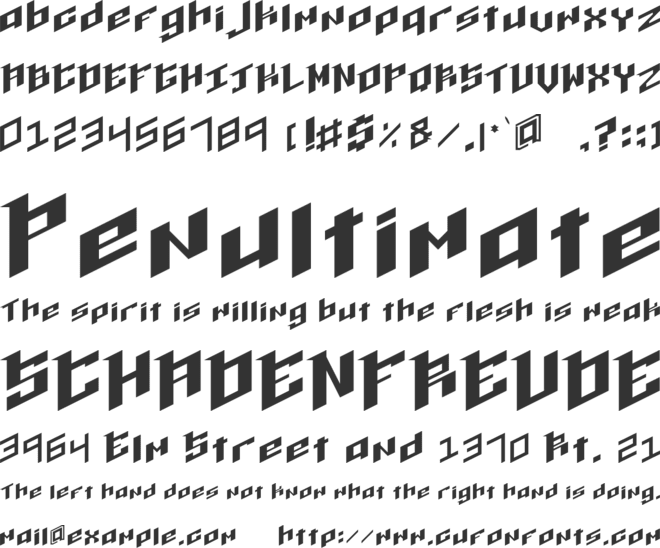 Raf Font font preview