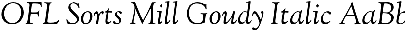 OFL Sorts Mill Goudy Italic font