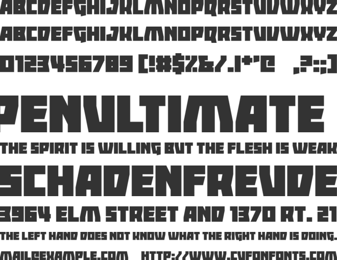 Ladders font preview