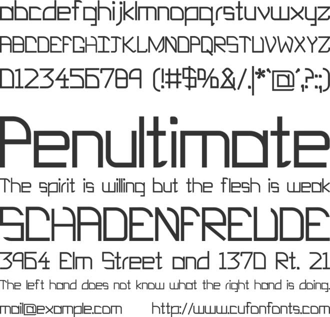 EP Heaven font preview